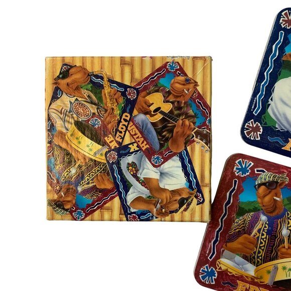 Vintage Camel Joe's Beach Club Coaster Set In Original Box 4 - Picture 3 of 7